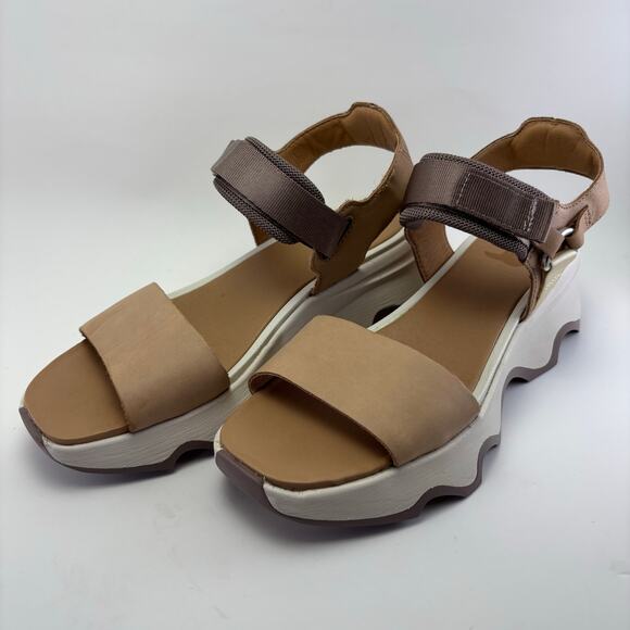 SOREL “Kinetic” Y-Strap High Wedge Sandals Size Womens 7.5 - Picture 9 of 12